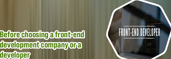 Front end web development services